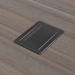 INIGO Boardroom Meeting Table 2.4M - Hazelnut & Black(Armando Boardroom Table 2 4m Hazelnut Brown) -Modern Furniture WF W610 13 800