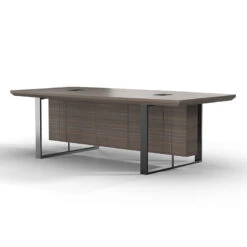 INIGO Boardroom Meeting Table 2.4M - Hazelnut & Black(Armando Boardroom Table 2 4m Hazelnut Brown) -Modern Furniture WF W610 6 800