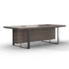 INIGO Boardroom Meeting Table 2.4M - Hazelnut & Black(Armando Boardroom Table 2 4m Hazelnut Brown) -Modern Furniture WF W610 6 800flipped