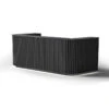 HALO Reception Desk 240cm - Black(Halo Reception Desk 240cm Black) -Modern Furniture WF WR002B 24BlackwithLED 800
