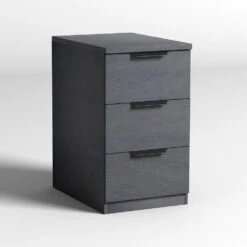 HALO 3 Drawer Pedestal Cabinet - Black(Halo Drawer Filing Pedestal Cabinet Black)