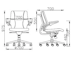 Luxury Executive Office Chair - Black(Luxury Executive Office Chair Black) -Modern Furniture WF WS006Bdms a