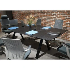 DOLAN Boardroom Meeting Table 2.4M - Black Concrete(Dolan Conference Table 2 4m Copy) -Modern Furniture WF X8824 2 1000