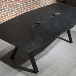 DOLAN Boardroom Meeting Table 2.4M - Black Concrete(Dolan Conference Table 2 4m Copy) -Modern Furniture WF X8824 6 1000