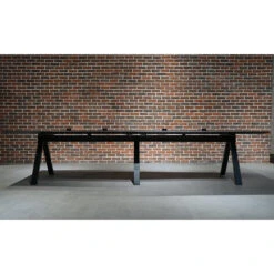 DOLAN Boardroom Meeting Table 3.6M - Black Concrete(Dolan Conference Table 3 6m) -Modern Furniture WF X8836 1 1000