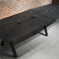 DOLAN Boardroom Meeting Table 3.6M - Black Concrete(Dolan Conference Table 3 6m) -Modern Furniture WF X8836 6 1000