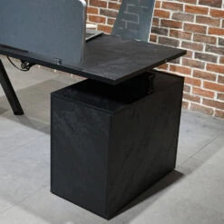 DOLAN Reversible Single Seater Workstation 1.4 - 1.6m - Black Concrete(Dolan Conference Table 2 4m Copy 1) -Modern Furniture WF XW002 1 1000