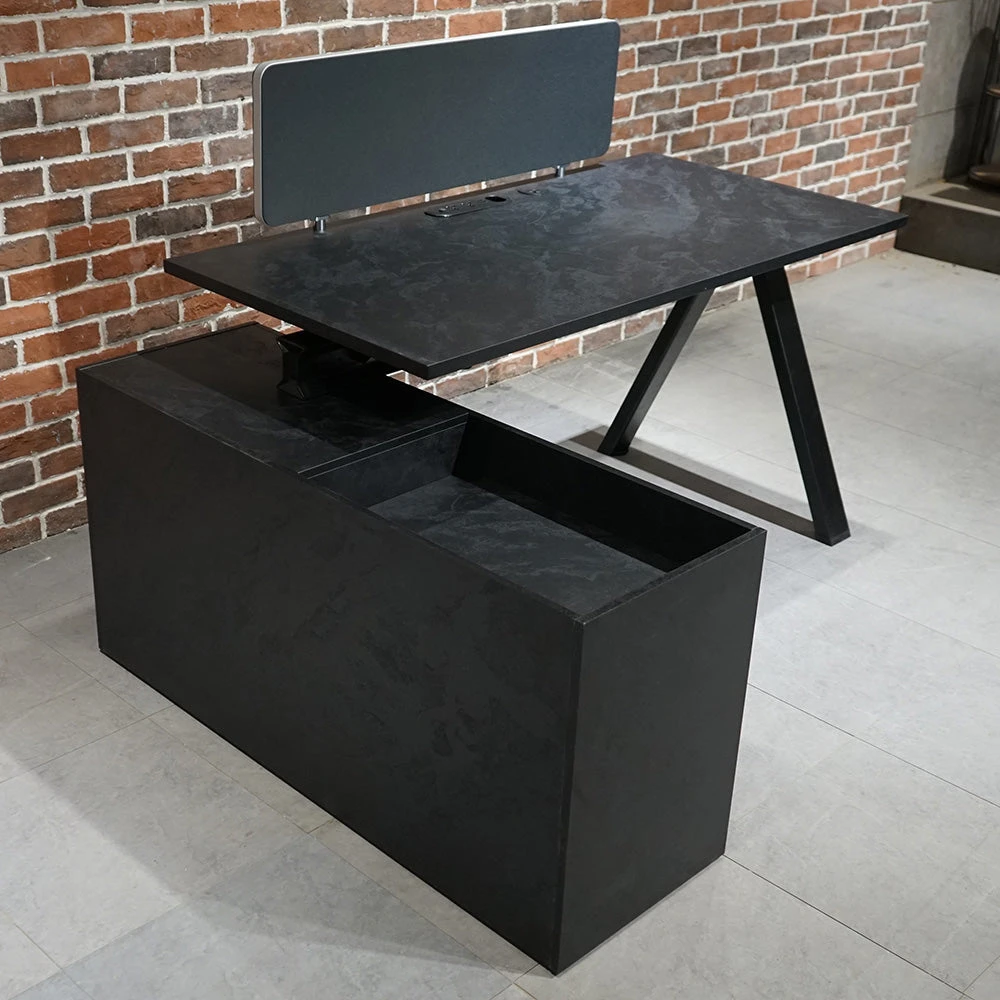 DOLAN Executive Desk Workstation 1.4m - 1.6m - Left Return - Black Concrete(Dolan Single Workstation Left Return) 15 DOLAN Executive Desk Workstation 1.4m - 1.6m - Left Return - Black Concrete(Dolan Single Workstation Left Return) - Image 13