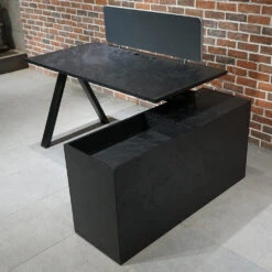 DOLAN Executive Desk Workstation 1.4m - 1.6m - Left Return - Black Concrete(Dolan Single Workstation Left Return) 36 DOLAN Executive Desk Workstation 1.4m - 1.6m - Left Return - Black Concrete(Dolan Single Workstation Left Return) -Modern Furniture WF XW003 L 10R 1000