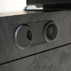 DOLAN Executive Desk Workstation 1.4 - 1.6m - Right Return - Black Concrete(Dolan Single Workstation) -Modern Furniture WF XW003 L 16 1000 R