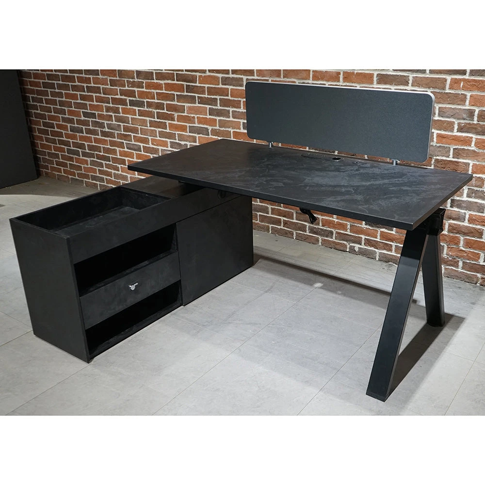 DOLAN Executive Desk Workstation 1.4m - 1.6m - Left Return - Black Concrete(Dolan Single Workstation Left Return) 4 DOLAN Executive Desk Workstation 1.4m - 1.6m - Left Return - Black Concrete(Dolan Single Workstation Left Return) - Image 2