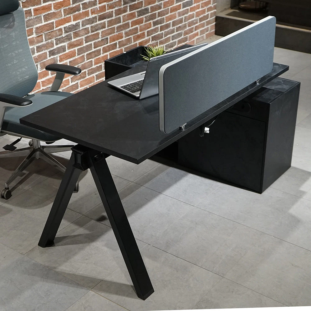 DOLAN Executive Desk Workstation 1.4m - 1.6m - Left Return - Black Concrete(Dolan Single Workstation Left Return) 11 DOLAN Executive Desk Workstation 1.4m - 1.6m - Left Return - Black Concrete(Dolan Single Workstation Left Return) - Image 9