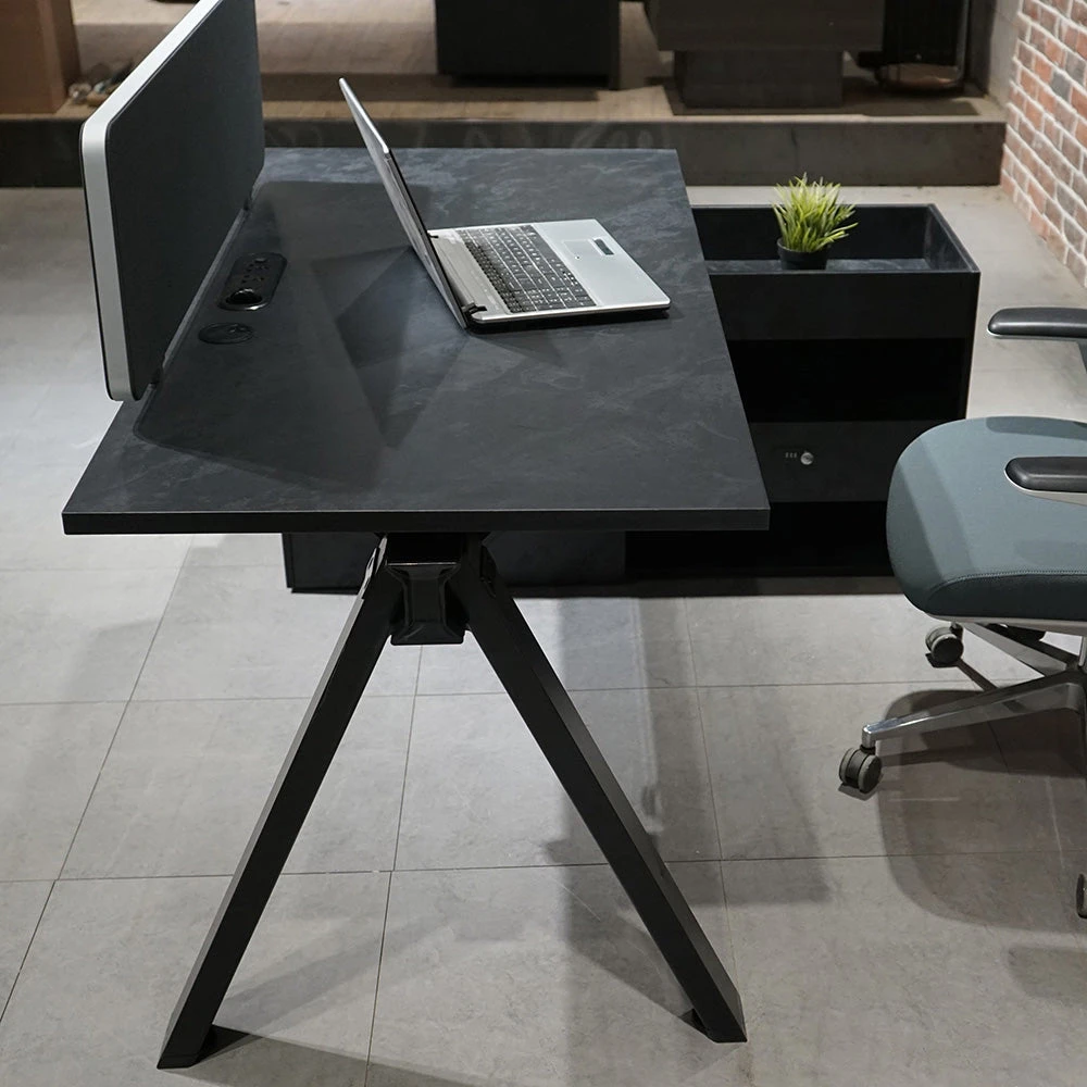 DOLAN Executive Desk Workstation 1.4m - 1.6m - Left Return - Black Concrete(Dolan Single Workstation Left Return) 14 DOLAN Executive Desk Workstation 1.4m - 1.6m - Left Return - Black Concrete(Dolan Single Workstation Left Return) - Image 12