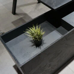 DOLAN Executive Desk Workstation 1.4 - 1.6m - Right Return - Black Concrete(Dolan Single Workstation) -Modern Furniture WF XW003 L 8 1000 R