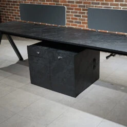 DOLAN 2 Seater Workstation 2.8m - Black Concrete(Dolan 2 Seat Workstation) -Modern Furniture WF XW005 2 1000