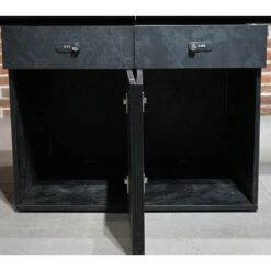 DOLAN 2 Seater Workstation 2.8m - Black Concrete(Dolan 2 Seat Workstation) -Modern Furniture WF XW005 21 1000