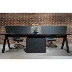 DOLAN 2 Seater Workstation 2.8m - Black Concrete(Dolan 2 Seat Workstation) -Modern Furniture WF XW005 4 1000