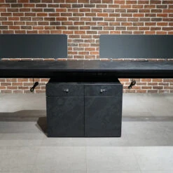 DOLAN 2 Seater Workstation 2.8m - Black Concrete(Dolan 2 Seat Workstation) -Modern Furniture WF XW005 A 1000