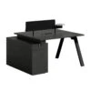 DOLAN 2 Seater Workstation 1.2m - 1.4m - Black Concrete(Dolan 2 Seat Workstation 1) 2 DOLAN 2 Seater Workstation 1.2m - 1.4m - Black Concrete(Dolan 2 Seat Workstation 1) -Modern Furniture WF XW008 BLK