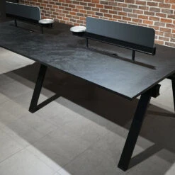DOLAN 4 Seater Workstation 2.8m - Black Concrete(Dolan 4 Seat Workstation 1 2m) -Modern Furniture WF XW010 8 1000