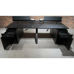 DOLAN 4 Seater Workstation 2.4m - 2.8m - Black Concrete(Dolan 4 Seat Workstation 2 4 2 8m) -Modern Furniture WF XW012 h 1000 6a6ee3d4 ecfc 40b8 8264 1dfbf08f981a