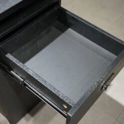 DOLAN 4 Seater Workstation 2.4m - 2.8m - Black Concrete(Dolan 4 Seat Workstation 2 4 2 8m) -Modern Furniture WF XW012 n 1000