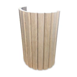 WOODFLEX Flexible Wooden Slat Wall Panel - Oak Veneer - 2700mm X 600mm - Trapezium(Woodflex Flexible Wooden Slat Wall Panel Oak Veneer 2700mm X 595mm Platforms) -Modern Furniture WROTRA01 1 800