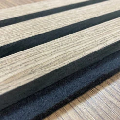 WOODFLEX Acoustics - 4pc Sample Box Set(Woodflex Flexible Acoustic Wood Wall Panel Sample) -Modern Furniture Walnut Black 800