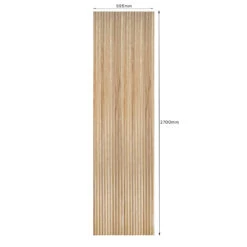 WOODFLEX Flexible Wooden Slat Wall Panel - Oak Veneer - 2700mm X 600mm - Wave(Woodflex Flexible Wooden Slat Wall Panel Oak Veneer 2700mm X 595mm Flute) -Modern Furniture Wavedimensions 1000