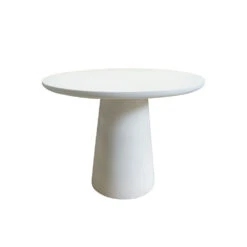 ROCCO Indoor & Outdoor Dining Table 100cm - White Concrete(Rocco Dining Table 100cm White Concrete)
