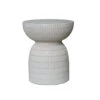 ROCCO Indoor & Outdoor Side Table Stool 44cm - White Concrete(Rocco Stool 44cm White Concrete) -Modern Furniture YO FCT75 1
