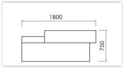 ZIVA Reception Desk 1.8M With Right Panel - Oak & White(Ziva Reception Desk 180cm Right Panel White) 19 ZIVA Reception Desk 1.8M With Right Panel - Oak & White(Ziva Reception Desk 180cm Right Panel White) -Modern Furniture ZIVA Reception 22RKH001 Dimensions