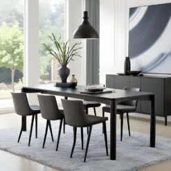 LONY Dining Table 180cm - Black(Lony Dining Table 180cm Black) -Modern Furniture maker download
