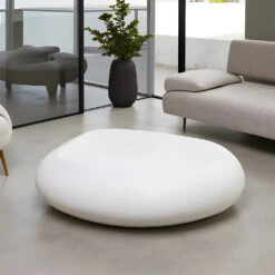 ROCCOIndoor & Outdoor Pebble Coffee Table 106cm - White Concrete(Rocco Coffee Table 106cm White Concrete) -Modern Furniture maker download 18